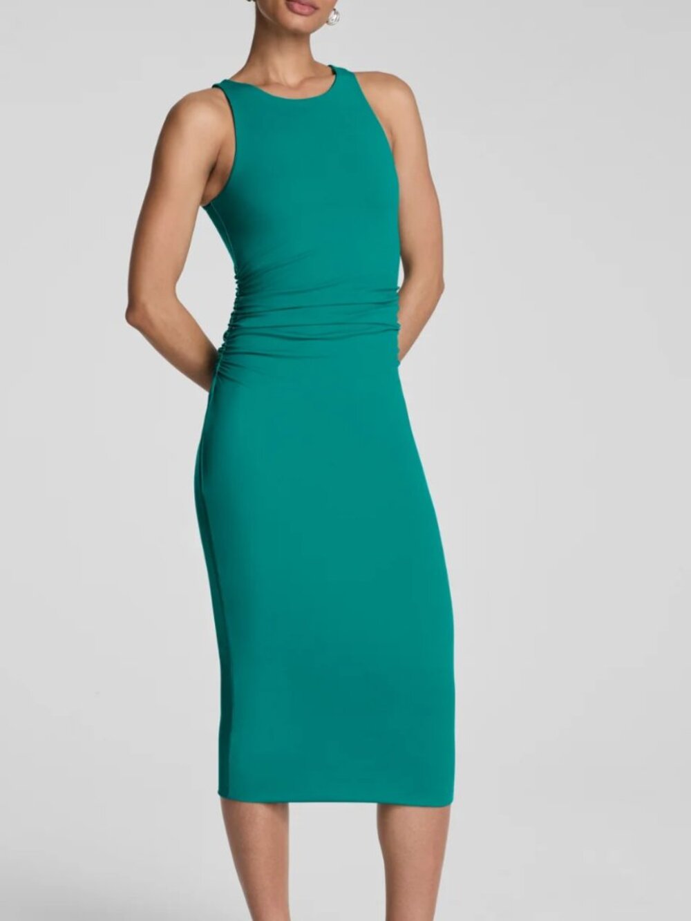 Women's SPANXsmooth® Jersey High Neck Ruched Midi Dress Original